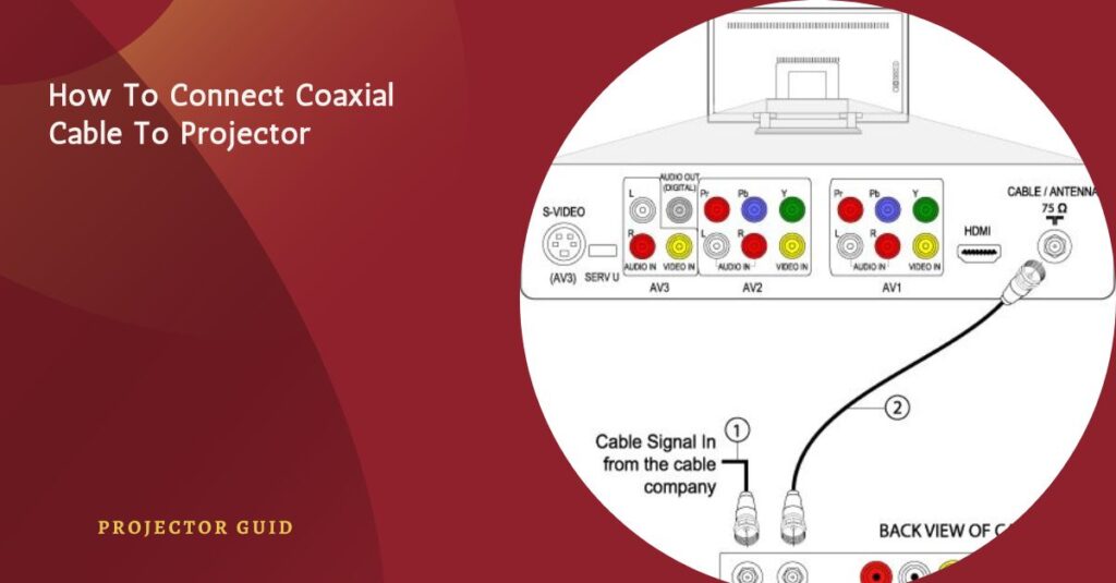 how to connect coaxial cable to projector